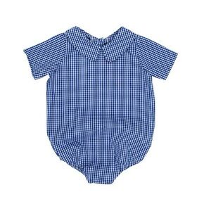 TBBC Blue Gingham Baby Romper